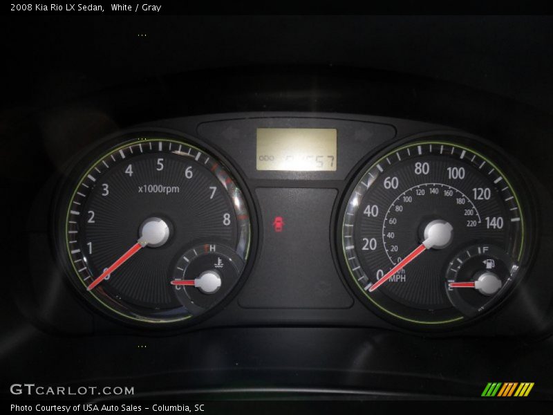 White / Gray 2008 Kia Rio LX Sedan