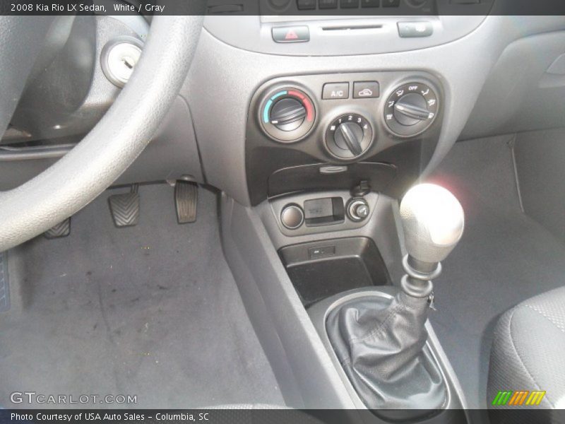 White / Gray 2008 Kia Rio LX Sedan