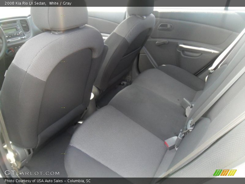 White / Gray 2008 Kia Rio LX Sedan