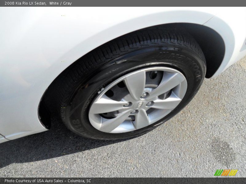 White / Gray 2008 Kia Rio LX Sedan