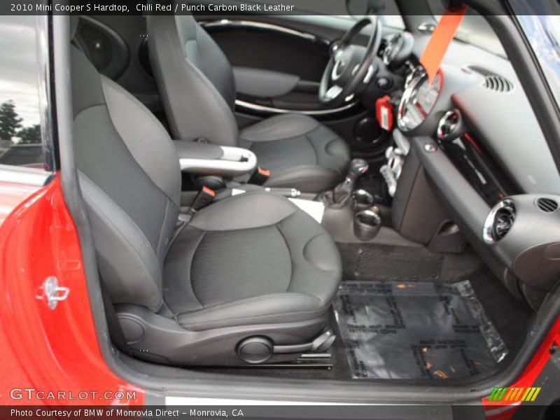 Chili Red / Punch Carbon Black Leather 2010 Mini Cooper S Hardtop