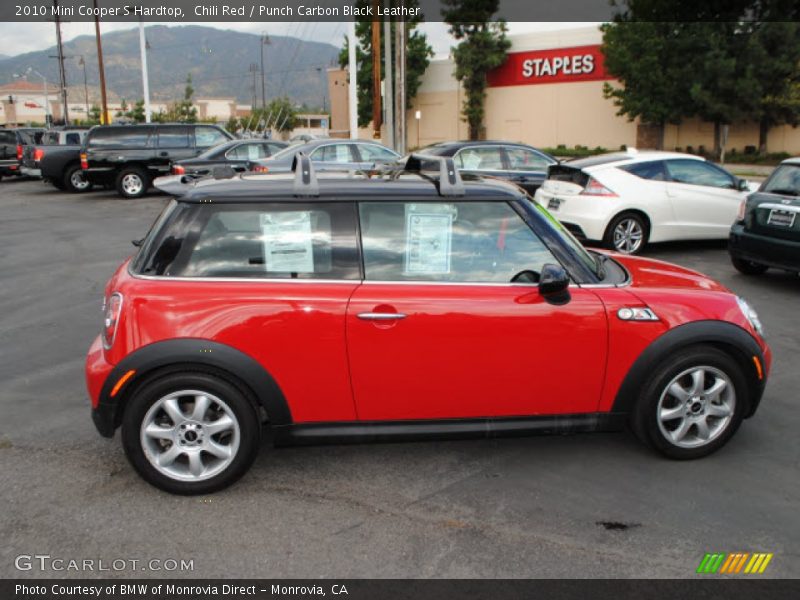 Chili Red / Punch Carbon Black Leather 2010 Mini Cooper S Hardtop
