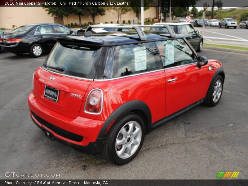 Chili Red / Punch Carbon Black Leather 2010 Mini Cooper S Hardtop