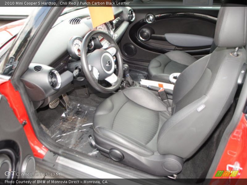 Chili Red / Punch Carbon Black Leather 2010 Mini Cooper S Hardtop