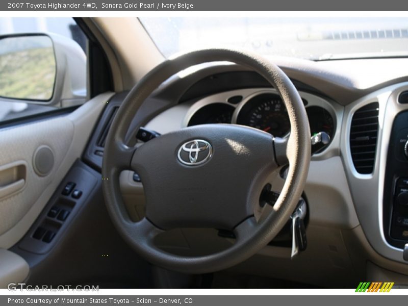 Sonora Gold Pearl / Ivory Beige 2007 Toyota Highlander 4WD