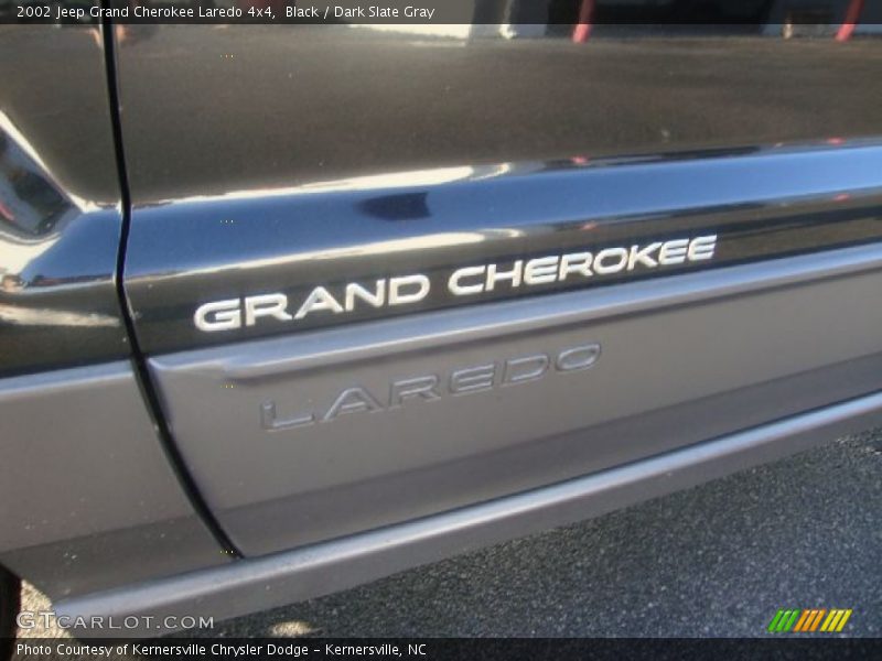 Black / Dark Slate Gray 2002 Jeep Grand Cherokee Laredo 4x4