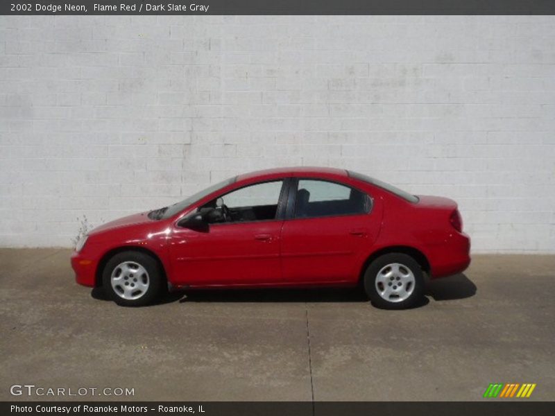 Flame Red / Dark Slate Gray 2002 Dodge Neon