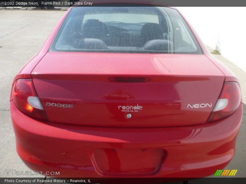 Flame Red / Dark Slate Gray 2002 Dodge Neon