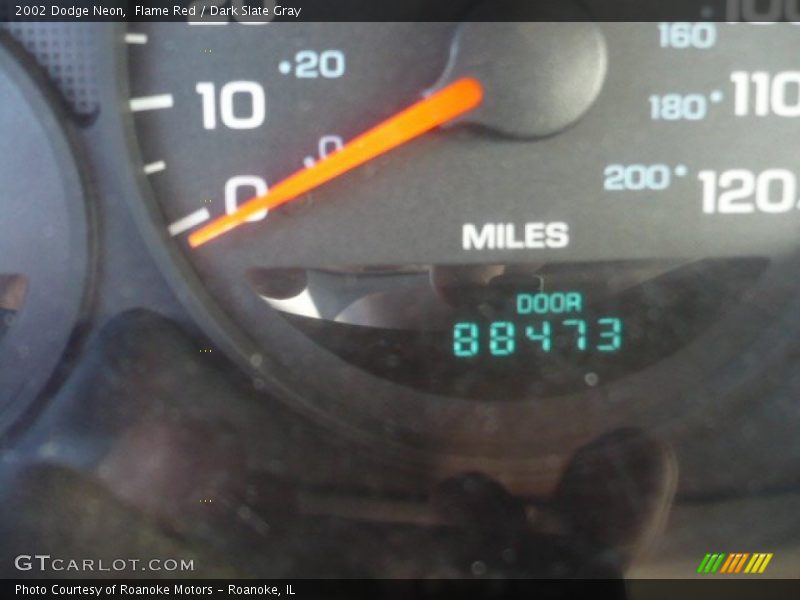 Flame Red / Dark Slate Gray 2002 Dodge Neon