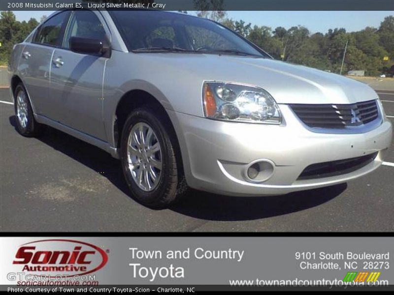 Liquid Silver Metallic / Gray 2008 Mitsubishi Galant ES