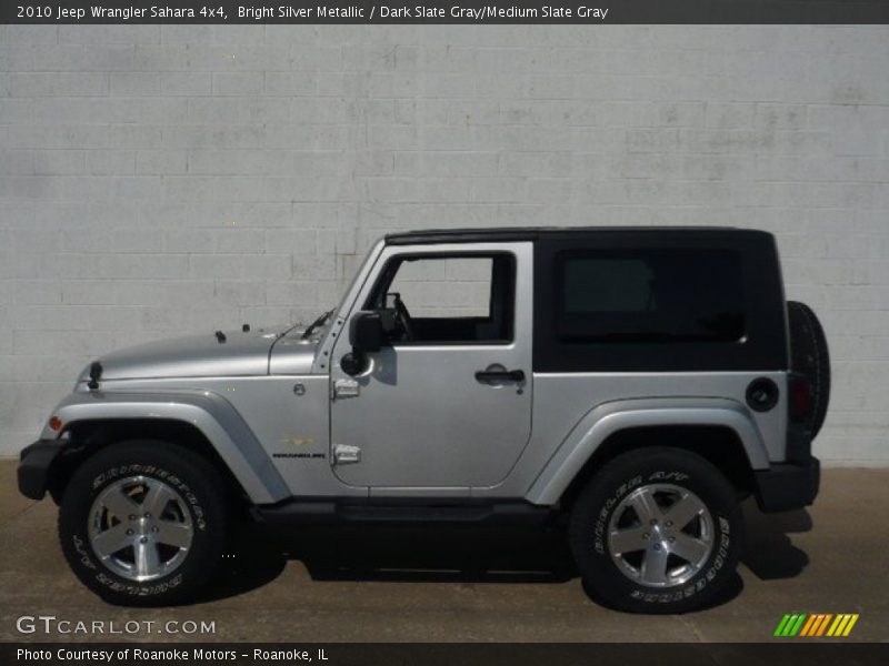 Bright Silver Metallic / Dark Slate Gray/Medium Slate Gray 2010 Jeep Wrangler Sahara 4x4
