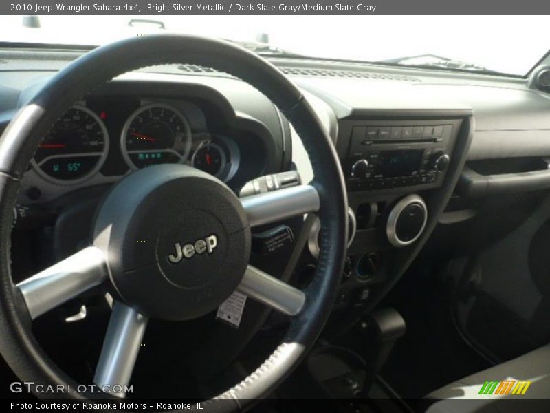 Bright Silver Metallic / Dark Slate Gray/Medium Slate Gray 2010 Jeep Wrangler Sahara 4x4