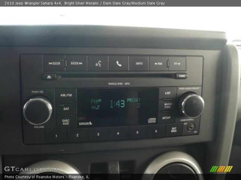 Bright Silver Metallic / Dark Slate Gray/Medium Slate Gray 2010 Jeep Wrangler Sahara 4x4
