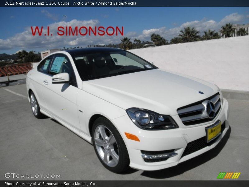 Arctic White / Almond Beige/Mocha 2012 Mercedes-Benz C 250 Coupe