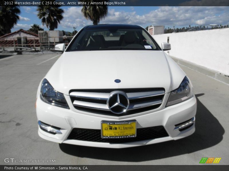 Arctic White / Almond Beige/Mocha 2012 Mercedes-Benz C 250 Coupe