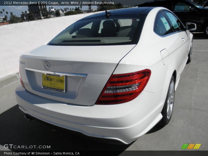 Arctic White / Almond Beige/Mocha 2012 Mercedes-Benz C 250 Coupe