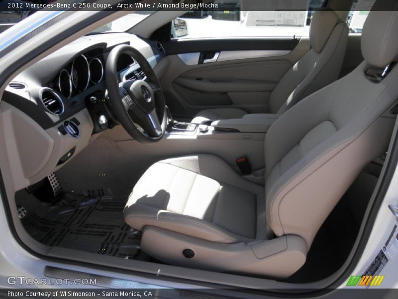 Arctic White / Almond Beige/Mocha 2012 Mercedes-Benz C 250 Coupe
