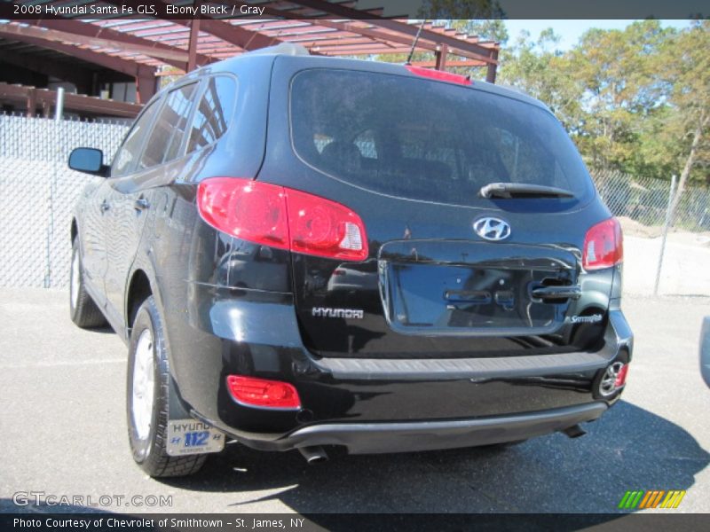 Ebony Black / Gray 2008 Hyundai Santa Fe GLS