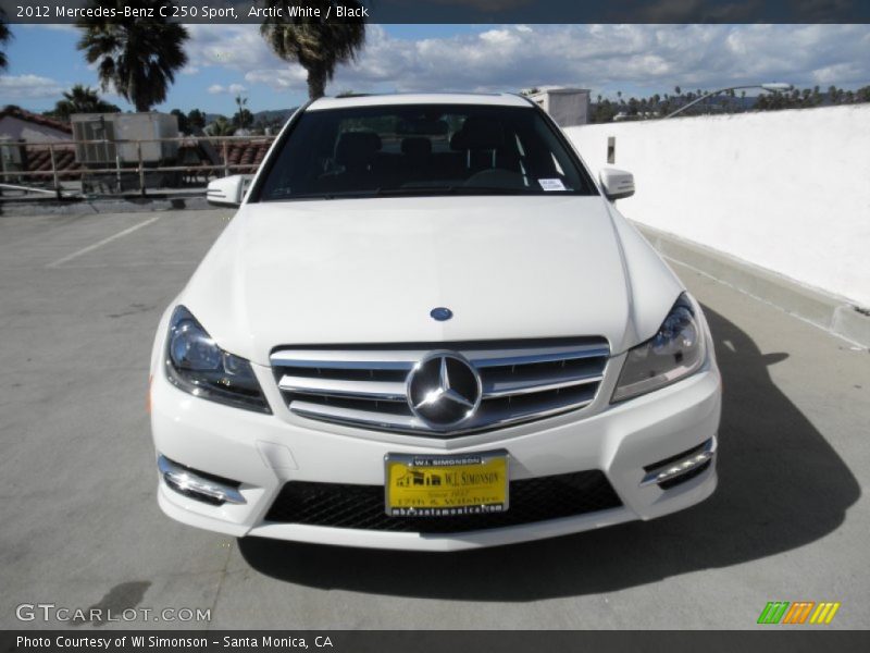 Arctic White / Black 2012 Mercedes-Benz C 250 Sport