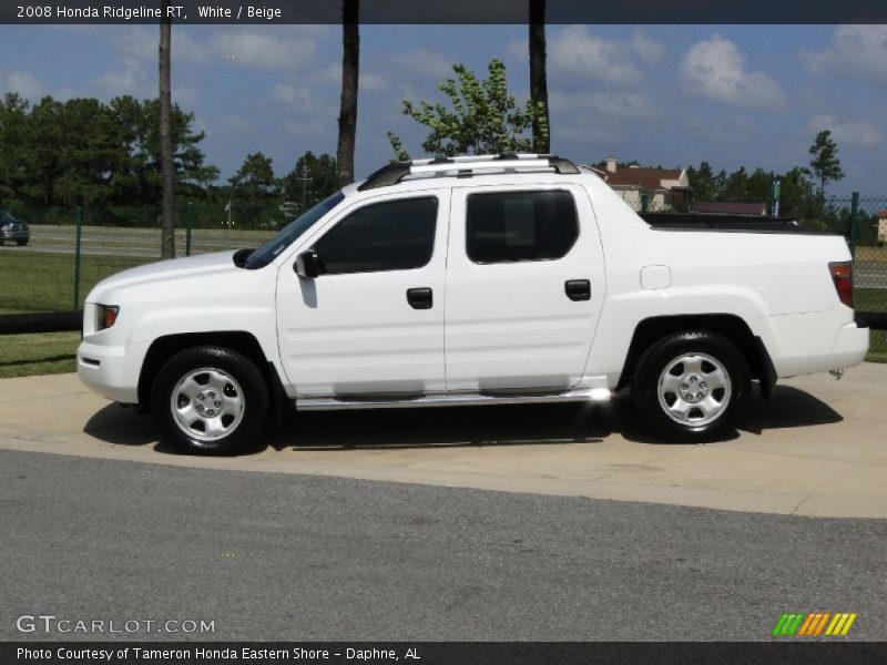 White / Beige 2008 Honda Ridgeline RT