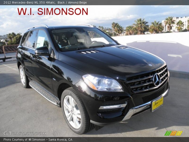 Black / Almond Beige 2012 Mercedes-Benz ML 350 4Matic