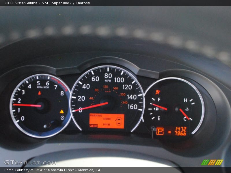 Super Black / Charcoal 2012 Nissan Altima 2.5 SL