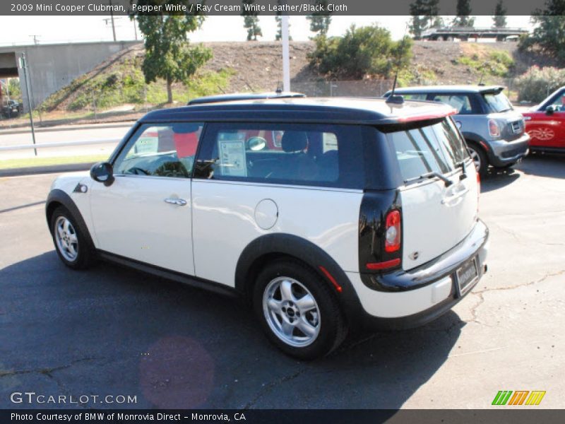 Pepper White / Ray Cream White Leather/Black Cloth 2009 Mini Cooper Clubman
