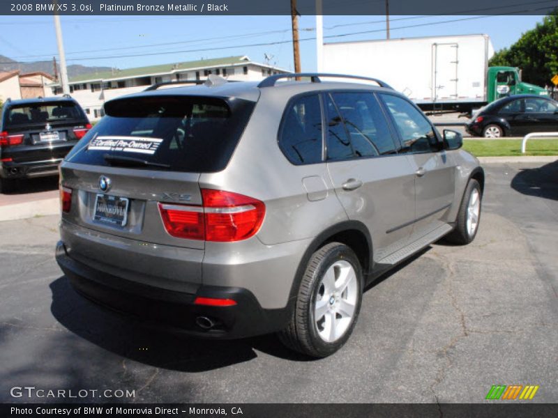Platinum Bronze Metallic / Black 2008 BMW X5 3.0si