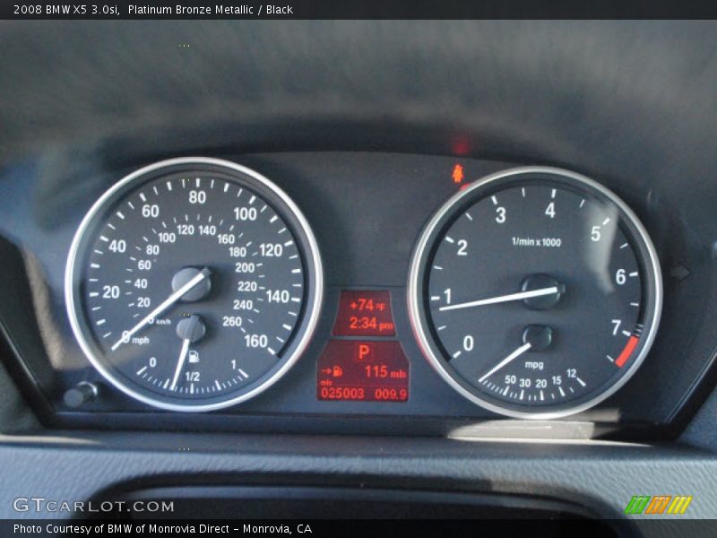 Platinum Bronze Metallic / Black 2008 BMW X5 3.0si