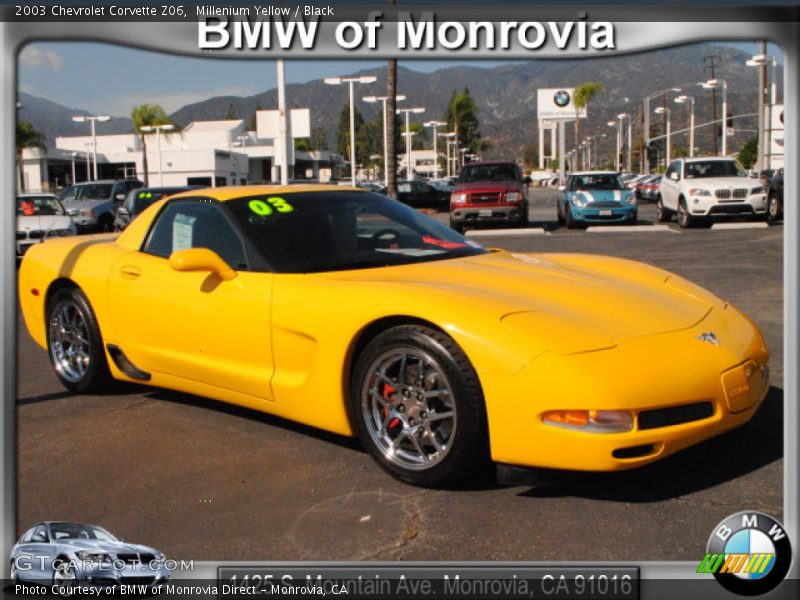 Millenium Yellow / Black 2003 Chevrolet Corvette Z06