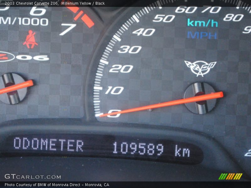 Millenium Yellow / Black 2003 Chevrolet Corvette Z06