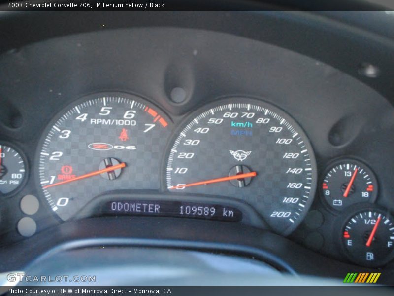 Millenium Yellow / Black 2003 Chevrolet Corvette Z06
