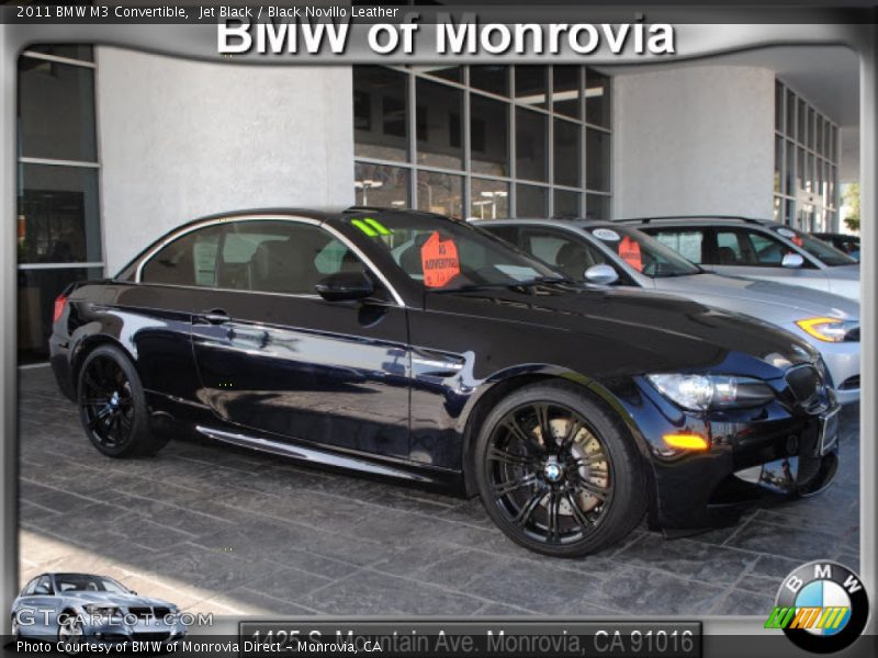 Jet Black / Black Novillo Leather 2011 BMW M3 Convertible