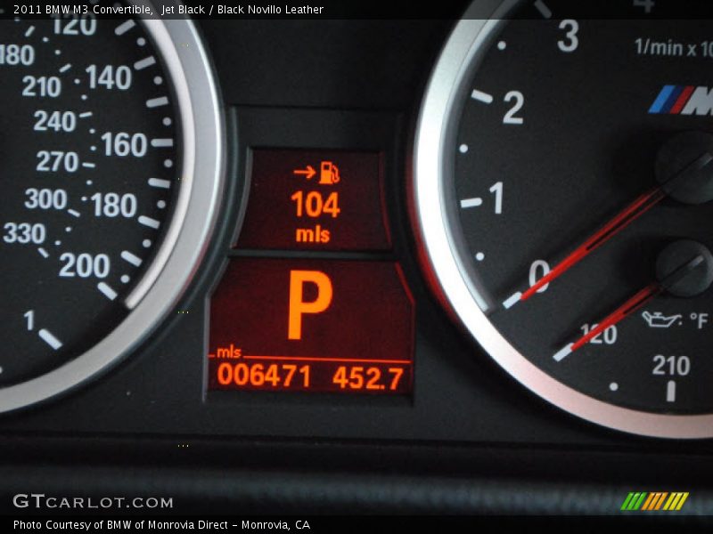 Jet Black / Black Novillo Leather 2011 BMW M3 Convertible