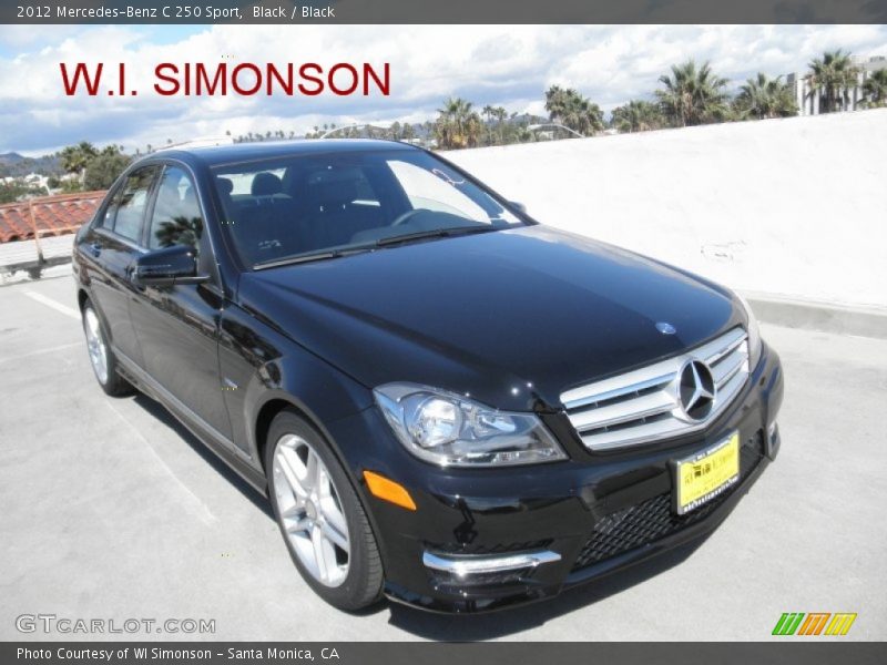Black / Black 2012 Mercedes-Benz C 250 Sport