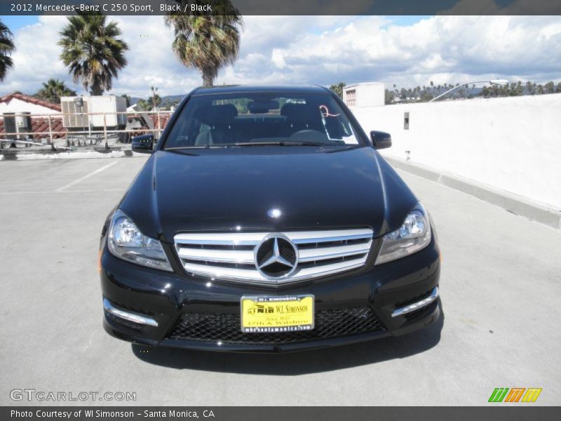 Black / Black 2012 Mercedes-Benz C 250 Sport