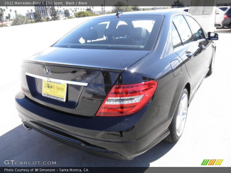 Black / Black 2012 Mercedes-Benz C 250 Sport