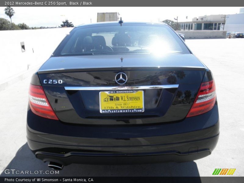 Black / Black 2012 Mercedes-Benz C 250 Sport