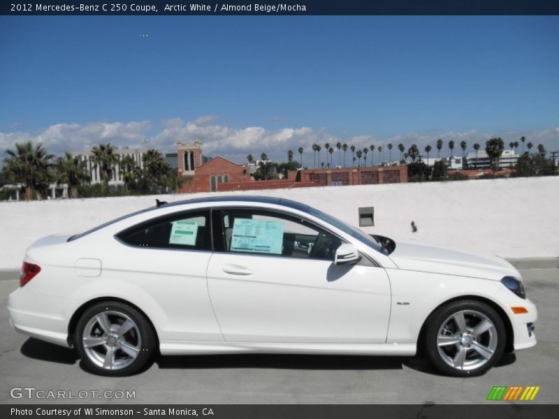 Arctic White / Almond Beige/Mocha 2012 Mercedes-Benz C 250 Coupe