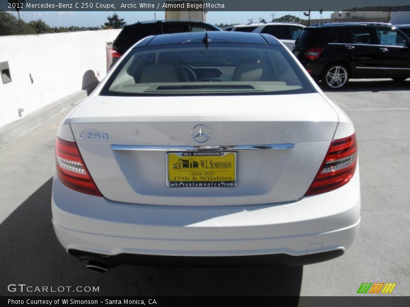Arctic White / Almond Beige/Mocha 2012 Mercedes-Benz C 250 Coupe