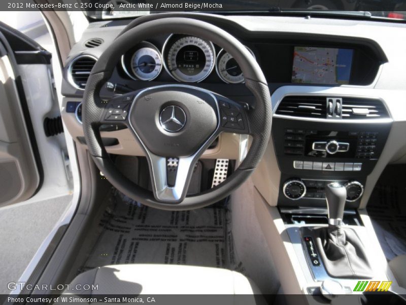 Arctic White / Almond Beige/Mocha 2012 Mercedes-Benz C 250 Coupe