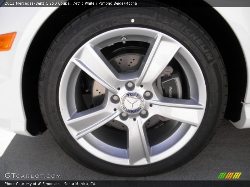 Arctic White / Almond Beige/Mocha 2012 Mercedes-Benz C 250 Coupe