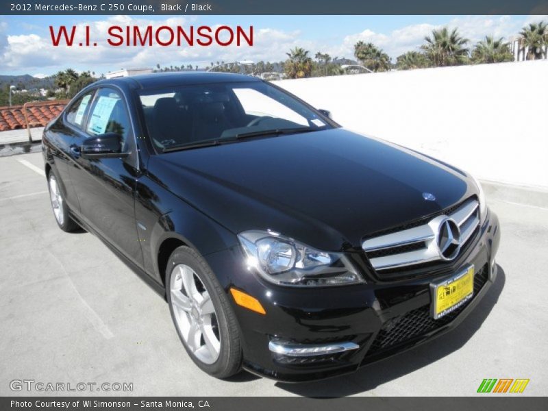 Black / Black 2012 Mercedes-Benz C 250 Coupe