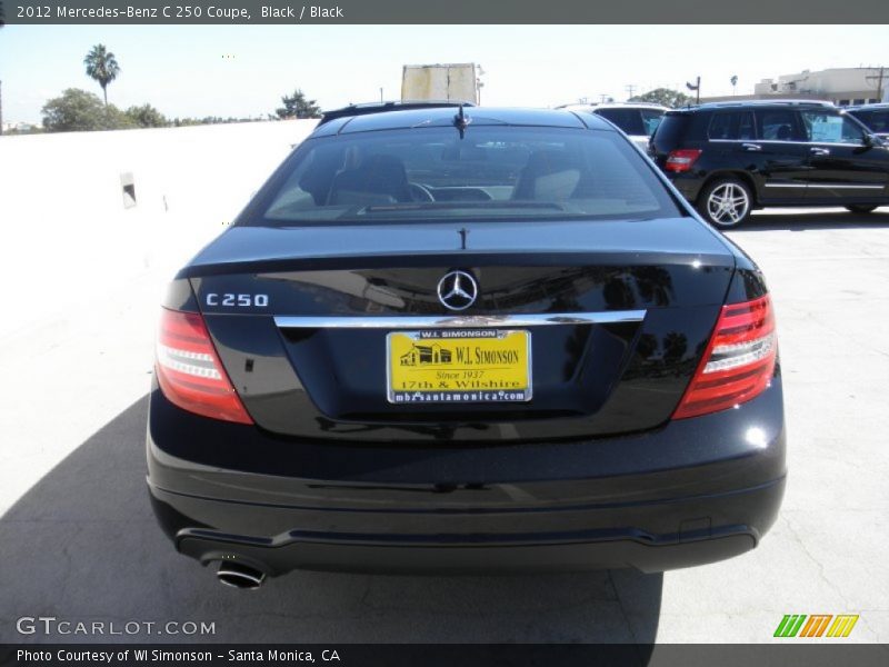 Black / Black 2012 Mercedes-Benz C 250 Coupe