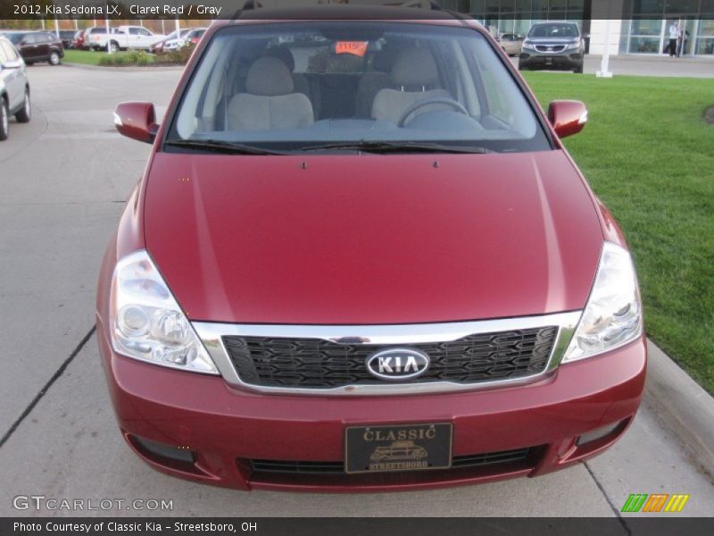Claret Red / Gray 2012 Kia Sedona LX