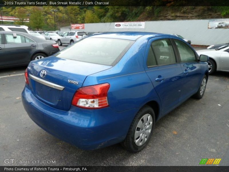 Blue Streak Metallic / Dark Charcoal 2009 Toyota Yaris Sedan