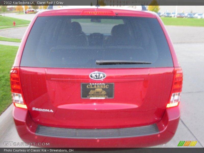 Claret Red / Gray 2012 Kia Sedona LX