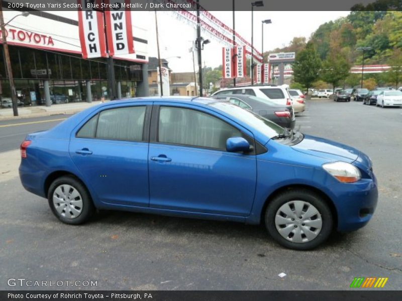 Blue Streak Metallic / Dark Charcoal 2009 Toyota Yaris Sedan