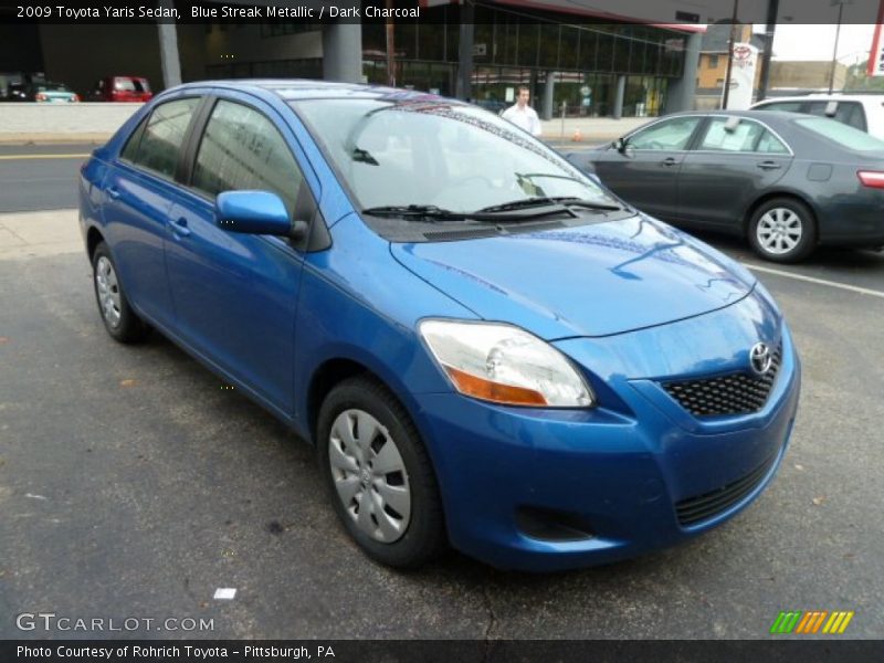 Blue Streak Metallic / Dark Charcoal 2009 Toyota Yaris Sedan