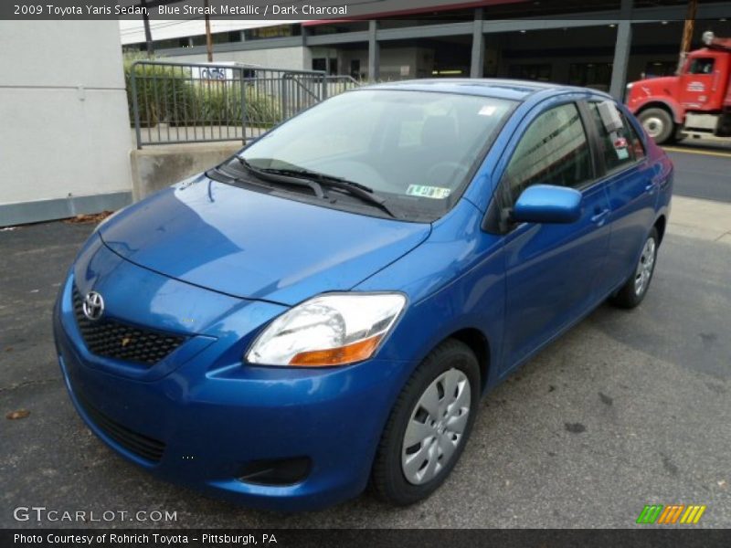 Blue Streak Metallic / Dark Charcoal 2009 Toyota Yaris Sedan